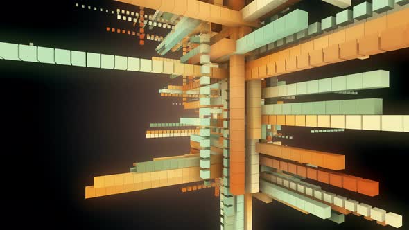 Abstract 3d Cubes Flowing Seamless Loop alt