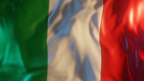 Italy Flag with Edge Bump