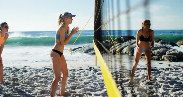 Female volleyball players playing volleyball 4k alt