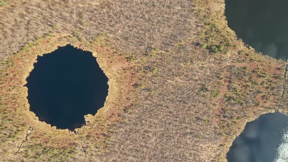 AERIAL: Strange Looking Lakes That Resembles Alien Face