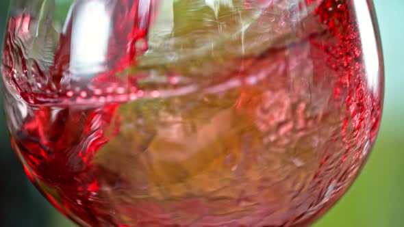 Pouring Red Wine at the Vineyard in Super Slow Motion, 1000Fps. alt