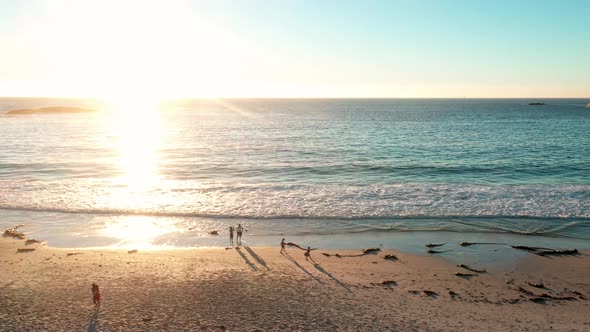 Drone Footage of a Beautiful Beach During Sunset