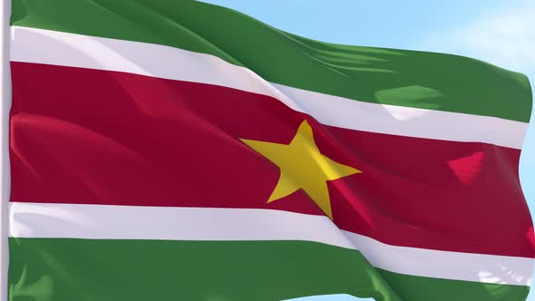 Suriname Flag Looping Background