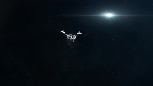 Sci-Fi Battleship Approaching