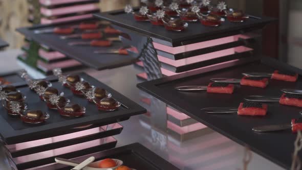 Canape and Snacks on the Buffet Table