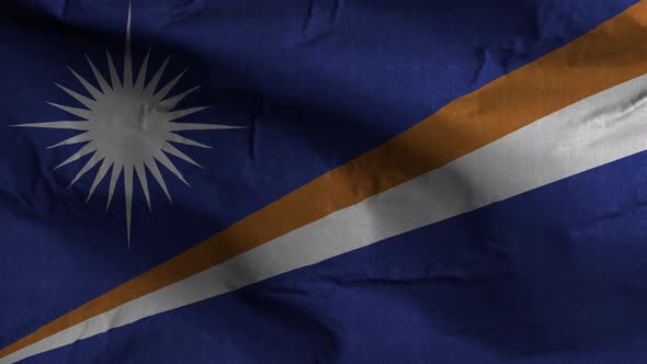 Marshall Islands Flag Textured Waving Background 4K alt