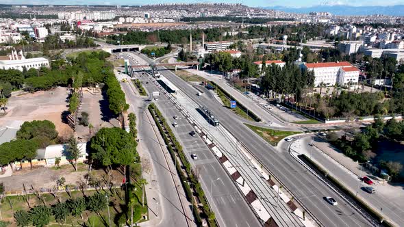 Traffic Aerial View Turkey Antalya 4 K, Stock Footage | VideoHive