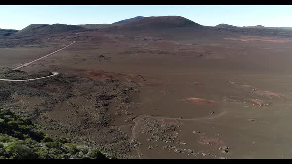 Drone Areal shot of a Volcano Lanscape 4K