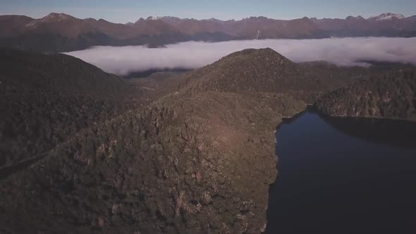 Aerial footage of New Zealand landscape