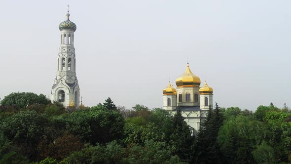 Ancient Orthodox Churches in a Russian