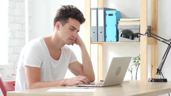 Sleeping Creative Man in His Office alt