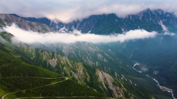 The aerial view of Hakuba alt