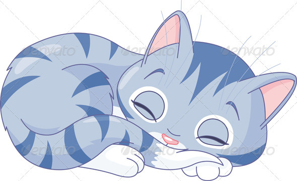 Sleeping kitten - Animals Characters
