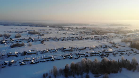 18 Russian Village On A Winter Morning