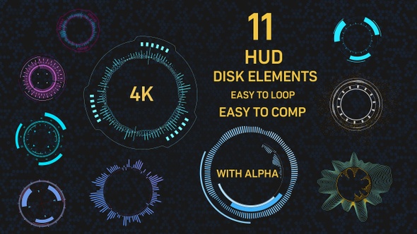 Hud Disk Elements Pack