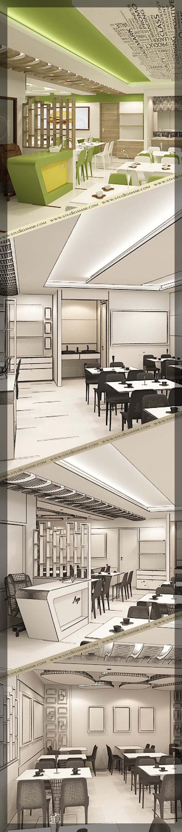 Restaurant 3d interior - 3Docean 7362180