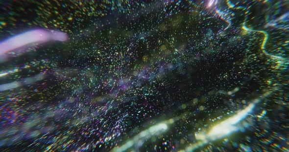 Mystical magic background with swirling particles