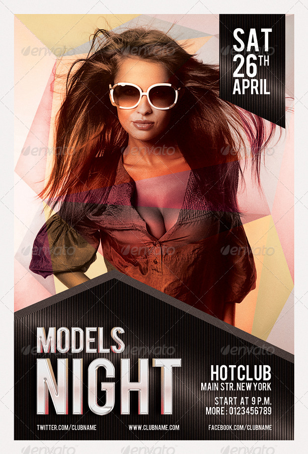 Fashion Show Pre-party Flyer, Print Templates 