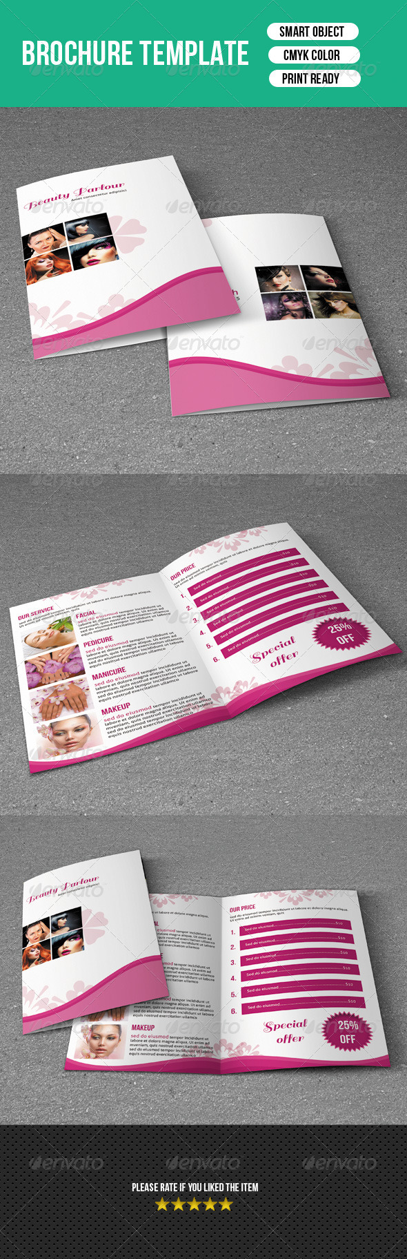 Trifold Brochure-Beauty Salon - Corporate Brochures