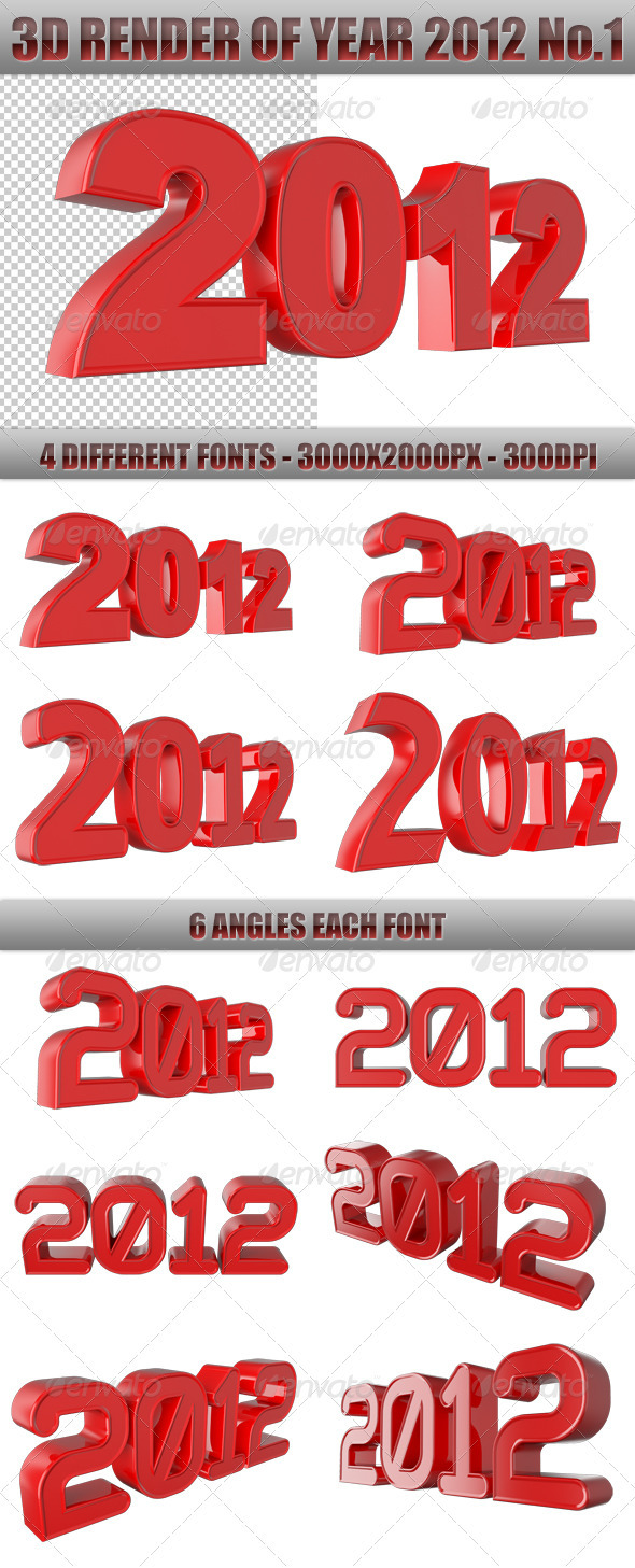 3D Render Of Year 2012 No.1 - Characters 3D Renders