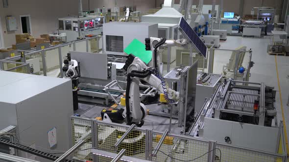 Manufacturing Unit Robots In Factory
