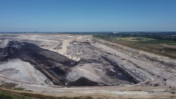 Opencast lignite mine in the Rhenish lignite mining area in Germany alt