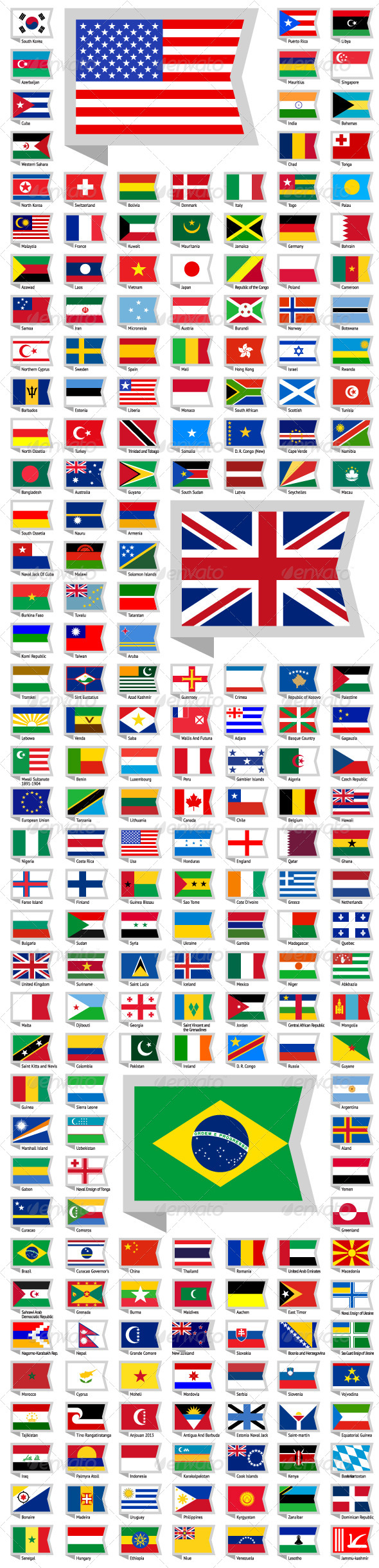 219 Flags of World - Travel Conceptual