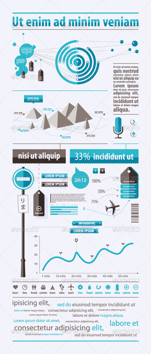 Elements of infographics with prohibitory traffic - Infographics
