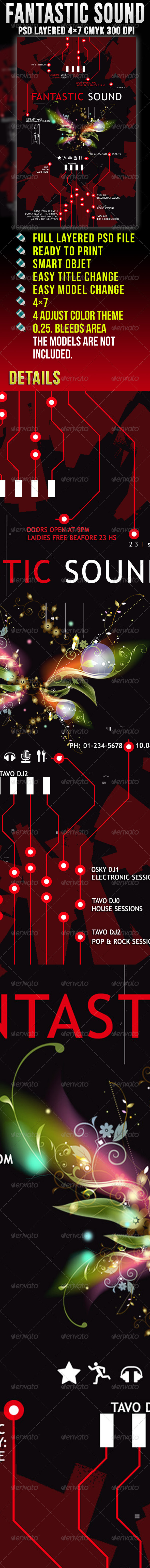 Fantastic Sound Flyer - Clubs & Parties Events