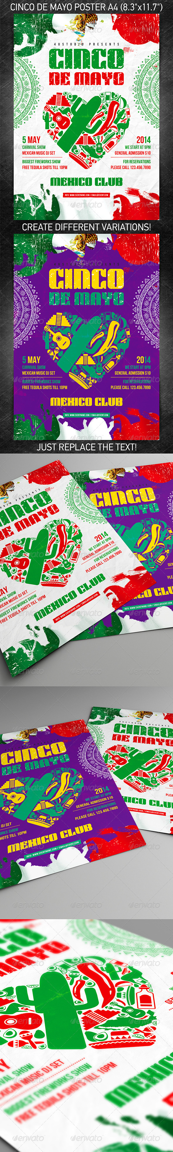 Cinco de Mayo party poster - Holidays Events
