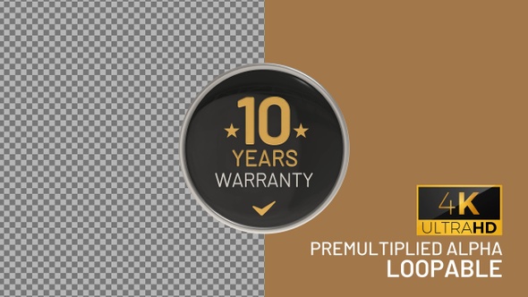 10 Years Warranty Badge alt