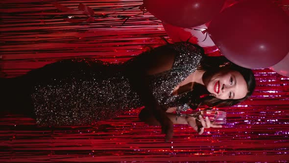 Festive Woman Night Club Party Happy Birthday alt