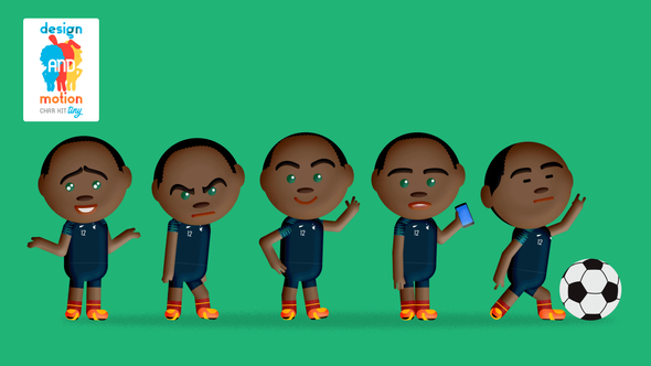 D&M Character Kit Tiny: Soccer Player France