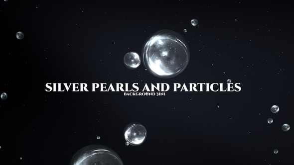 Silver Pearls and Particles Background 3in1