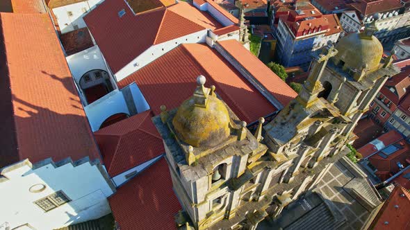 Aerial View of Porto Igreja Dos Grilos Portugal