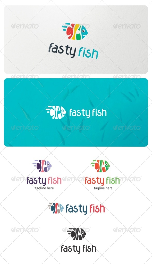 Fasty Fish Logo - Animals Logo Templates