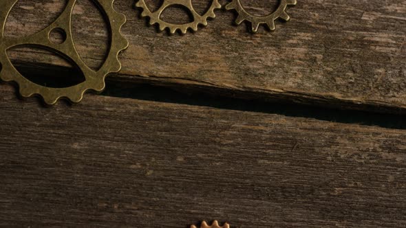 Rotating stock footage shot of antique and weathered watch faces - WATCH FACES 027 alt