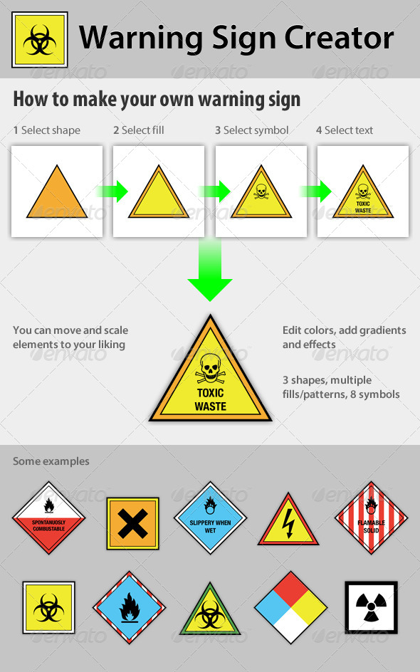 Warning Sign Creator - Decorative Symbols Decorative