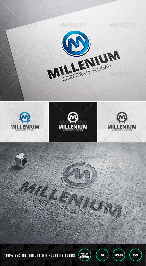 Millenium Logo Template - Letters Logo Templates