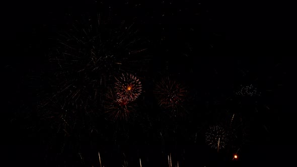 Beautiful fireworks display in celebration night