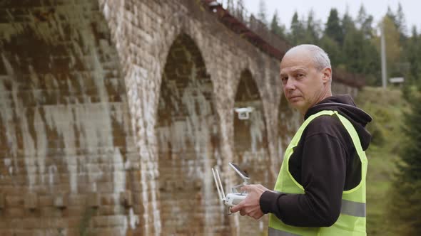 Drone Under a Bridge Doing an Inspection alt