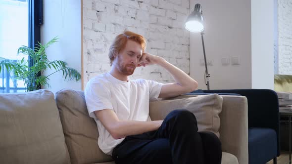 Redhead sleeping couch Redhead sleeping couch