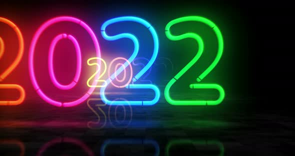 2022 symbol neon 3d flight between alt