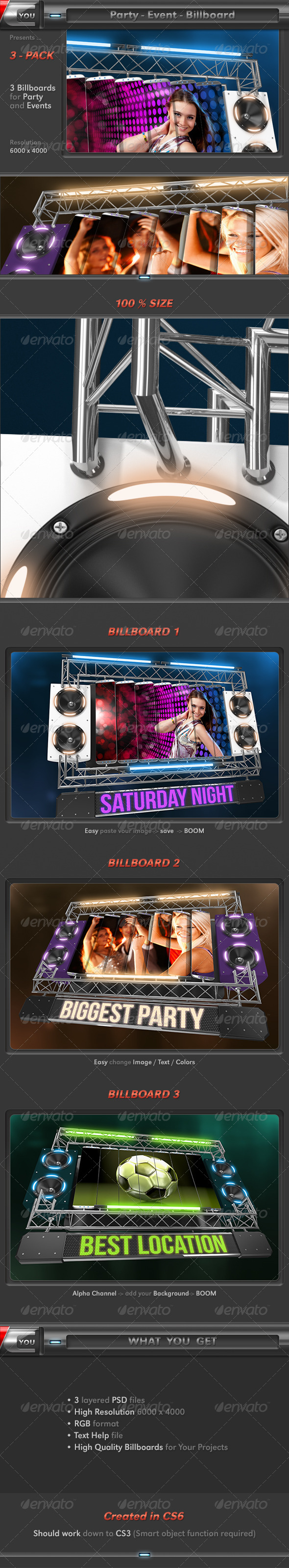 Party Event Billboard - Posters Print