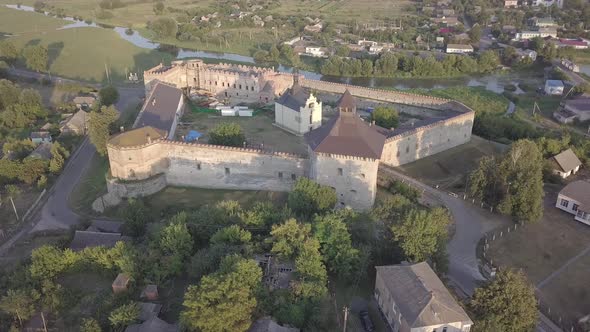 Ruined Medzhybizh Castle Situated at Southern Bug Rivers, Ukraine alt