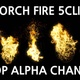 Torch Fire Loop Alpha Channel 5Clip - VideoHive Item for Sale