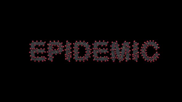Virus Letters Forming The Word Epidemic