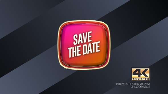 Save The Date Rotating Sign 4K