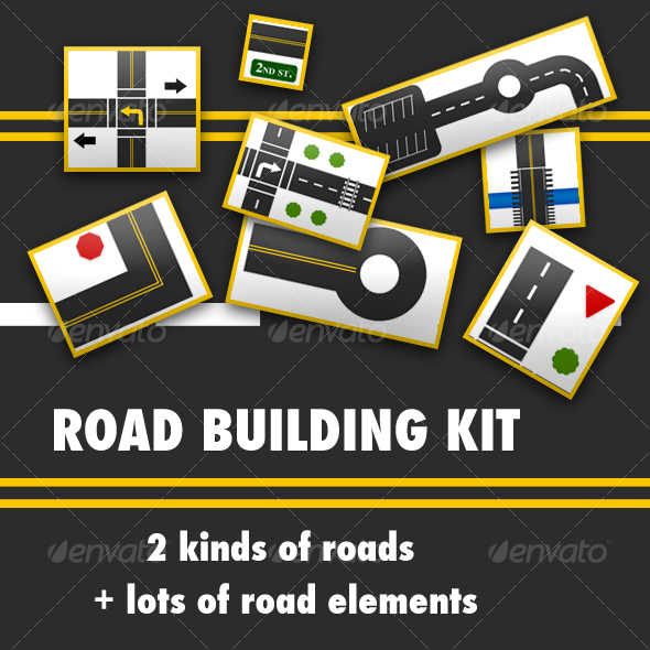 Road Building Kit - Scenes Illustrations