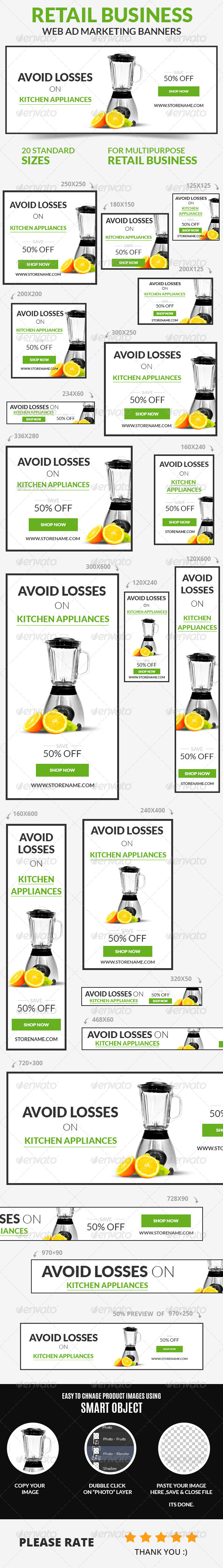 Retail Business Web Ad Marketing Banners - Banners & Ads Web Elements